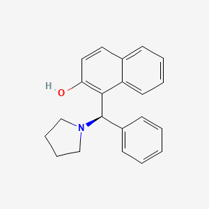 molecular formula C21H21NO B15371322 1-((R)-Phenyl(pyrrolidin-1-YL)methyl)naphthalen-2-OL 