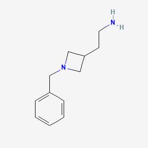 molecular formula C12H18N2 B15371345 2-(1-Benzylazetidin-3-yl)ethanamine 