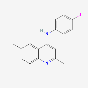 molecular formula C18H17IN2 B15371365 N-(4-iodophenyl)-2,6,8-trimethylquinolin-4-amine 