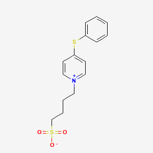 molecular formula C15H17NO3S2 B15371413 Pyridinium, 4-(phenylthio)-1-(4-sulfobutyl)-, inner salt CAS No. 63149-06-4
