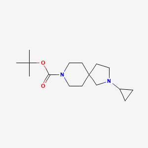 molecular formula C16H28N2O2 B15371447 tert-Butyl 2-cyclopropyl-2,8-diazaspiro[4.5]decane-8-carboxylate 