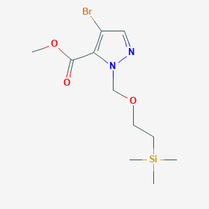 molecular formula C11H19BrN2O3Si B15371507 Methyl 4-bromo-1-((2-(trimethylsilyl)ethoxy)methyl)-1H-pyrazole-5-carboxylate 