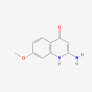 molecular formula C10H10N2O2 B15371638 2-Amino-7-methoxy-4-quinolinol CAS No. 99071-95-1