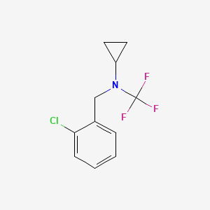 molecular formula C11H11ClF3N B15371640 N-(2-chlorobenzyl)-N-(trifluoromethyl)cyclopropanamine 