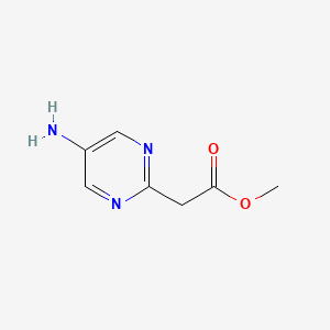 molecular formula C7H9N3O2 B15371762 Methyl 2-(5-aminopyrimidin-2-yl)acetate CAS No. 944902-49-2
