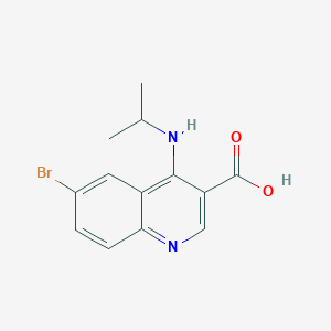 molecular formula C13H13BrN2O2 B15371774 6-Bromo-4-(isopropylamino)quinoline-3-carboxylic acid 