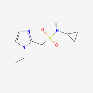 molecular formula C9H15N3O2S B15371796 N-cyclopropyl-1-(1-ethyl-1H-imidazol-2-yl)methanesulfonamide 