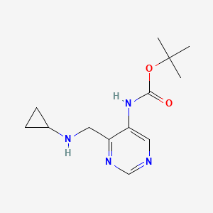 molecular formula C13H20N4O2 B15371806 Tert-butyl (4-((cyclopropylamino)methyl)pyrimidin-5-yl)carbamate 