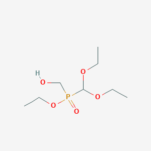 molecular formula C8H19O5P B15371850 Ethyl diethoxymethyl(hydroxymethyl)phosphinate 