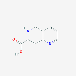 molecular formula C9H10N2O2 B15371936 5,6,7,8-Tetrahydro-1,6-naphthyridine-7-carboxylic acid 