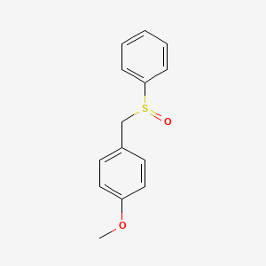 molecular formula C14H14O2S B15371958 Benzene, 1-methoxy-4-[(phenylsulfinyl)methyl]- CAS No. 71426-20-5