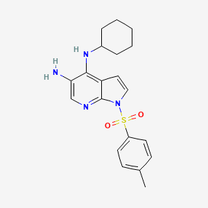 molecular formula C20H24N4O2S B15371969 N4-cyclohexyl-1-tosyl-1H-pyrrolo[2,3-b]pyridine-4,5-diamine 