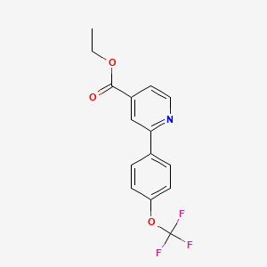 molecular formula C15H12F3NO3 B15372003 Ethyl 2-(4-(trifluoromethoxy)phenyl)isonicotinate 