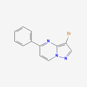 molecular formula C12H8BrN3 B15372035 3-Bromo-5-phenylpyrazolo[1,5-A]pyrimidine 