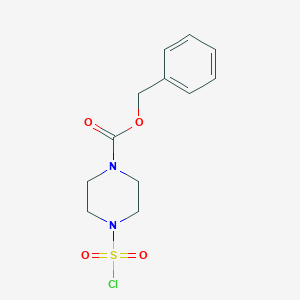 molecular formula C12H15ClN2O4S B15372081 Benzyl 4-(chlorosulfonyl)piperazine-1-carboxylate CAS No. 127953-90-6