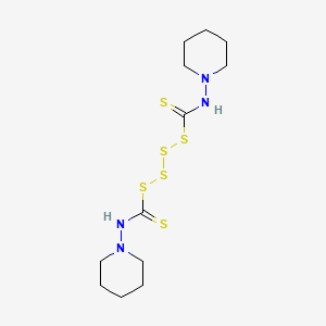 molecular formula C12H22N4S6 B15372121 Tetrasulfide, bis(piperidinothiocarbamoyl) CAS No. 63906-54-7
