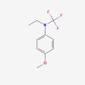 molecular formula C10H12F3NO B15372138 N-ethyl-4-methoxy-N-(trifluoromethyl)aniline 