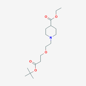 molecular formula C17H31NO5 B15372171 Ethyl 1-(2-(3-(tert-butoxy)-3-oxopropoxy)ethyl)piperidine-4-carboxylate 