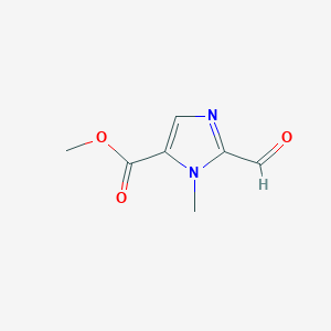 molecular formula C7H8N2O3 B15372175 Methyl 2-formyl-1-methyl-1H-imidazole-5-carboxylate CAS No. 944905-00-4