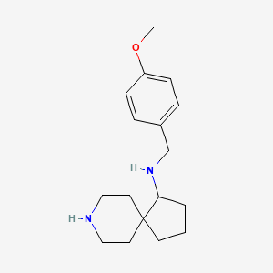 molecular formula C17H26N2O B15372179 N-(4-Methoxybenzyl)-8-azaspiro[4.5]decan-1-amine 