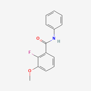 molecular formula C14H12FNO2 B15372211 2-fluoro-3-methoxy-N-phenylbenzamide CAS No. 168899-33-0