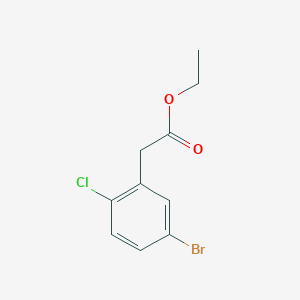molecular formula C10H10BrClO2 B15372215 Ethyl 2-(5-bromo-2-chlorophenyl)acetate 