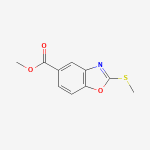 molecular formula C10H9NO3S B15372224 Methyl 2-(methylsulfanyl)-1,3-benzoxazole-5-carboxylate 