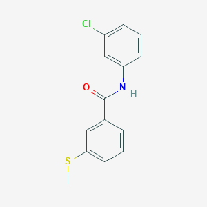 molecular formula C14H12ClNOS B15372320 N-(3-chlorophenyl)-3-(methylthio)benzamide 