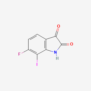 molecular formula C8H3FINO2 B15372328 6-fluoro-7-iodo-1H-indole-2,3-dione 