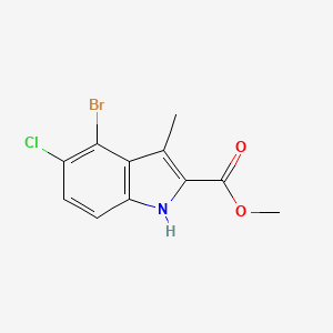 molecular formula C11H9BrClNO2 B15372344 Methyl 4-bromo-5-chloro-3-methyl-1H-indole-2-carboxylate 