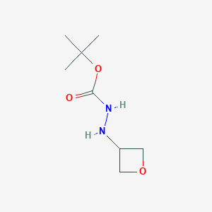 molecular formula C8H16N2O3 B15372359 Tert-butyl 2-(oxetan-3-yl)hydrazine-1-carboxylate 