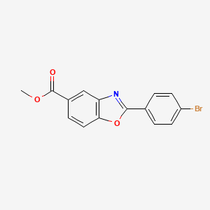 molecular formula C15H10BrNO3 B15372377 Methyl 2-(4-bromophenyl)-1,3-benzoxazole-5-carboxylate 