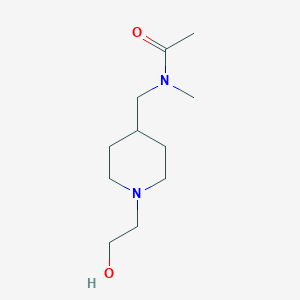molecular formula C11H22N2O2 B15372454 N-[1-(2-Hydroxy-ethyl)-piperidin-4-ylmethyl]-N-methyl-acetamide 