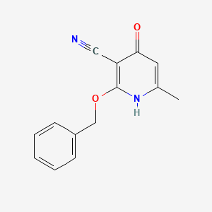 molecular formula C14H12N2O2 B15372529 2-(Benzyloxy)-4-hydroxy-6-methylnicotinonitrile 