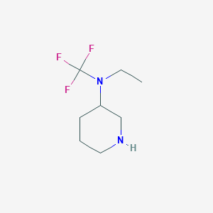 molecular formula C8H15F3N2 B15372553 N-ethyl-N-(trifluoromethyl)piperidin-3-amine 