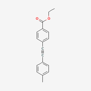 molecular formula C18H16O2 B15372562 Ethyl 4-(p-tolylethynyl)benzoate CAS No. 63164-97-6