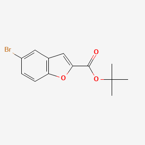 molecular formula C13H13BrO3 B15372706 tert-Butyl 5-bromobenzofuran-2-carboxylate 