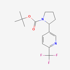 molecular formula C15H19F3N2O2 B15372784 Tert-butyl 2-[6-(trifluoromethyl)pyridin-3-yl]pyrrolidine-1-carboxylate 