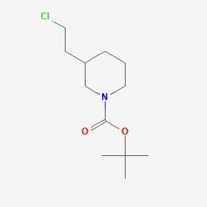 molecular formula C12H22ClNO2 B15372866 tert-Butyl 3-(2-chloroethyl)piperidine-1-carboxylate 