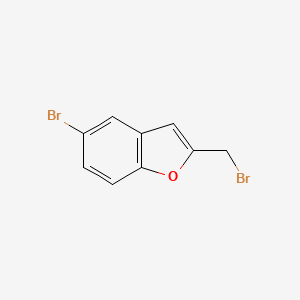 molecular formula C9H6Br2O B15372894 5-Bromo-2-(bromomethyl)-benzofuran 