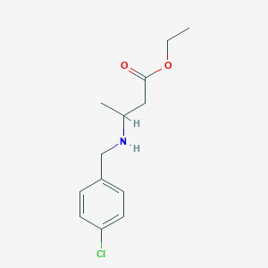 molecular formula C13H18ClNO2 B15372926 Ethyl 3-{[(4-chlorophenyl)methyl]amino}butanoate 
