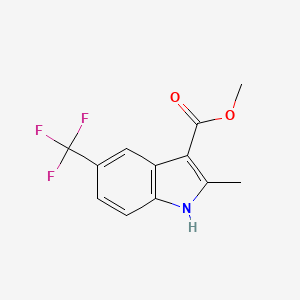 molecular formula C12H10F3NO2 B15373017 methyl 2-methyl-5-(trifluoromethyl)-1H-indole-3-carboxylate 