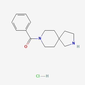 molecular formula C15H21ClN2O B15373114 Phenyl(2,8-diazaspiro[4.5]decan-8-yl)methanone hydrochloride 