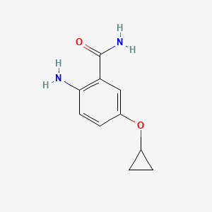 molecular formula C10H12N2O2 B15373120 2-Amino-5-cyclopropoxybenzamide 