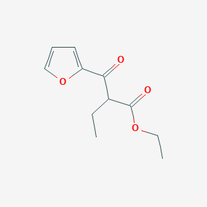 molecular formula C11H14O4 B15373149 ethyl 2-(furan-2-carbonyl)butanoate 