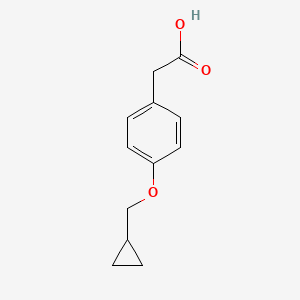 molecular formula C12H14O3 B15373167 (4-Cyclopropylmethoxy-phenyl)-acetic acid 