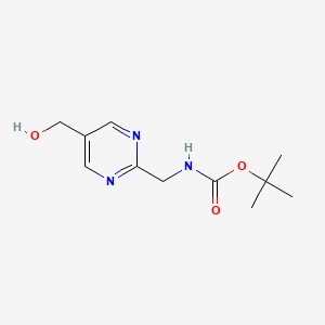 molecular formula C11H17N3O3 B15373174 Tert-butyl (5-(hydroxymethyl)pyrimidin-2-YL)methylcarbamate 