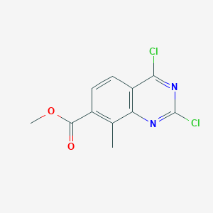 molecular formula C11H8Cl2N2O2 B15373213 Methyl 2,4-dichloro-8-methylquinazoline-7-carboxylate 