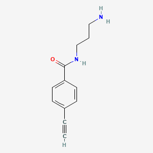 molecular formula C12H14N2O B15373217 N-(3-Aminopropyl)-4-ethynylbenzamide 