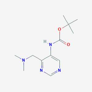 molecular formula C12H20N4O2 B15373255 Tert-butyl (4-((dimethylamino)methyl)pyrimidin-5-yl)carbamate 